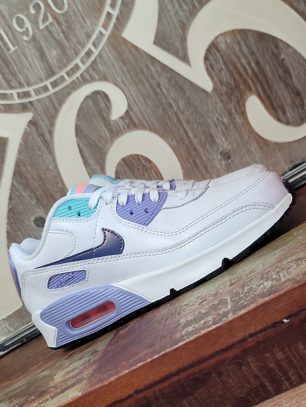 🔥 Nike Air Max 90 (Special Edition) 'White Dark Purple Dust' Wmns 6.5 Good Cond - Picture 2 of 16